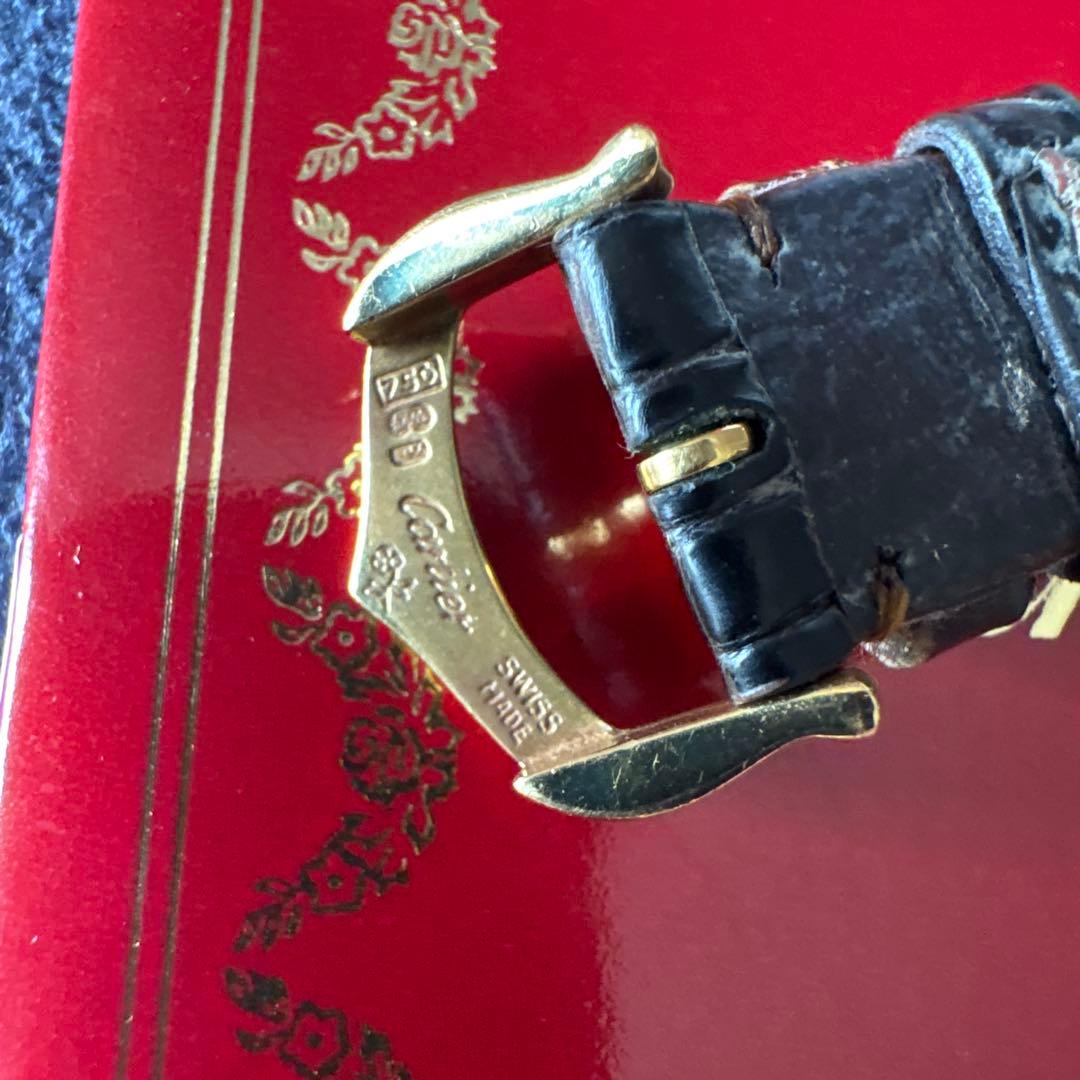 は*か様 [CARTIER]カルティエ　タンクオビュ　K18X革ベルト　レディス