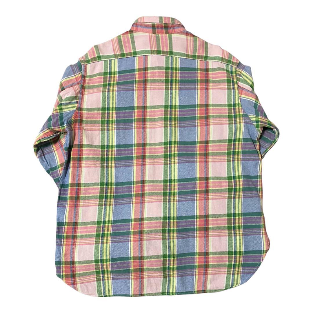 【BEAMS PLUS】インディアンチェック ヘビーフランネル L 日本製