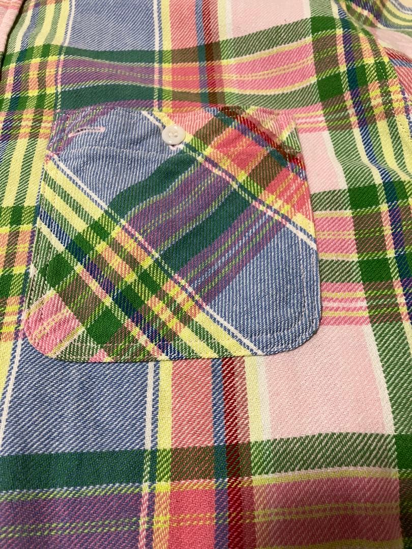 【BEAMS PLUS】インディアンチェック ヘビーフランネル L 日本製