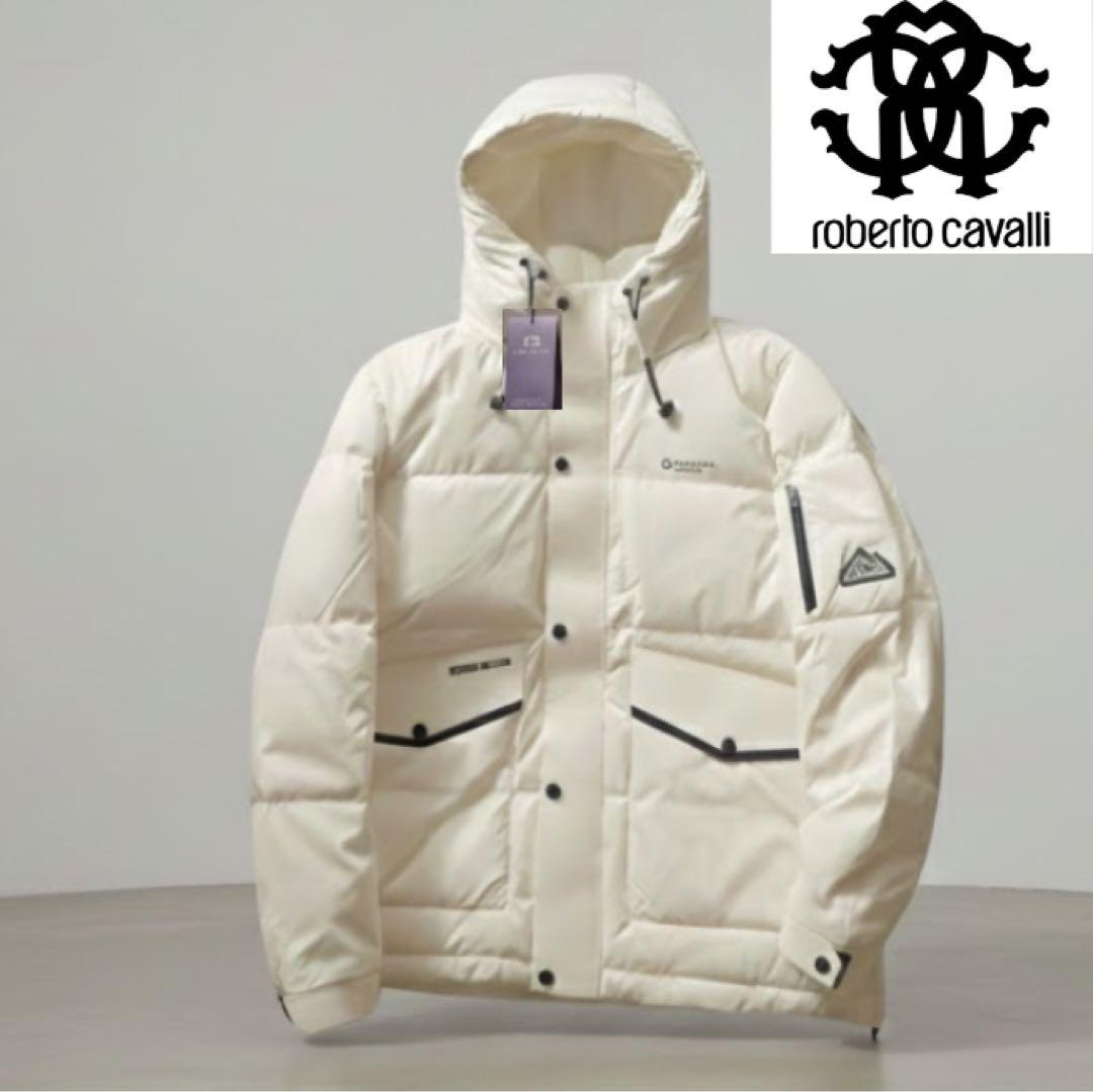 プレミアムダウン・ローマ発ROBERT CAVANIダウンジャケット XL 白