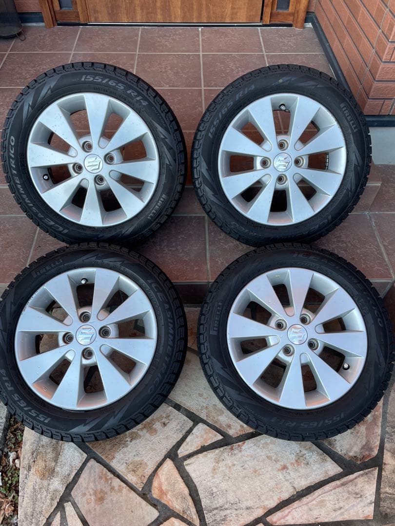 スズキ 155/65 R14 冬用タイヤセット　スペーシア