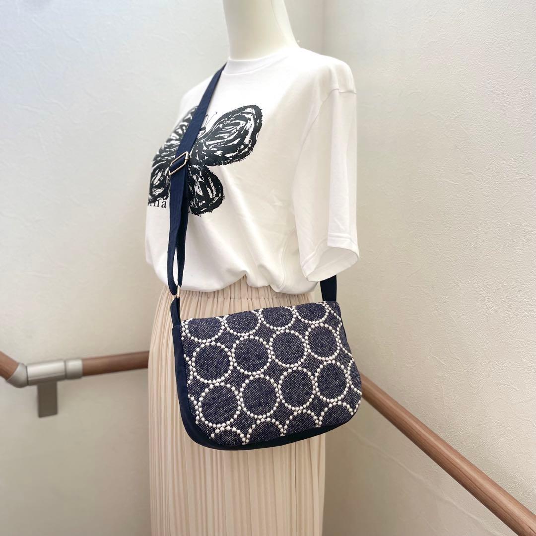 ⚮̈ミナペルホネン　tambourine navy ショルダーバッグ