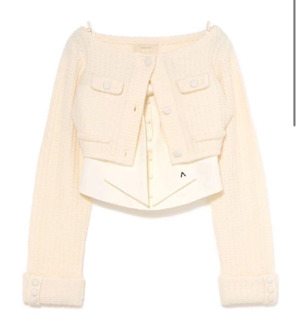 【最安】Twiggy tweed ribbon set tops andmary