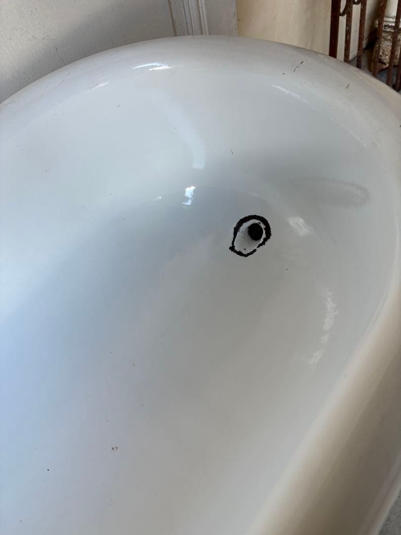 ベビーバス　アンティーク　ホーロー