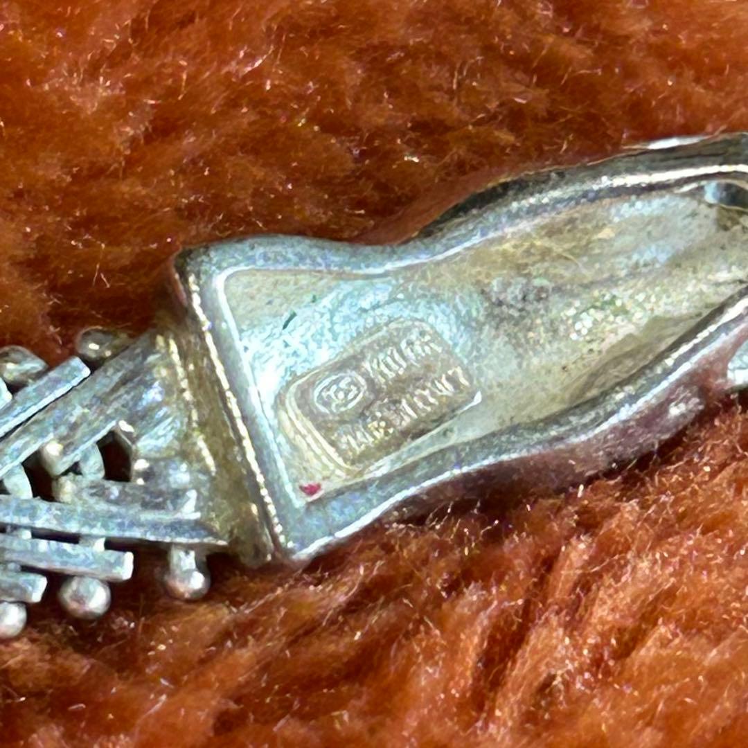 ミロル 80s ヴィンテージ ブレスレット シルバー925 猫 豹 22cm