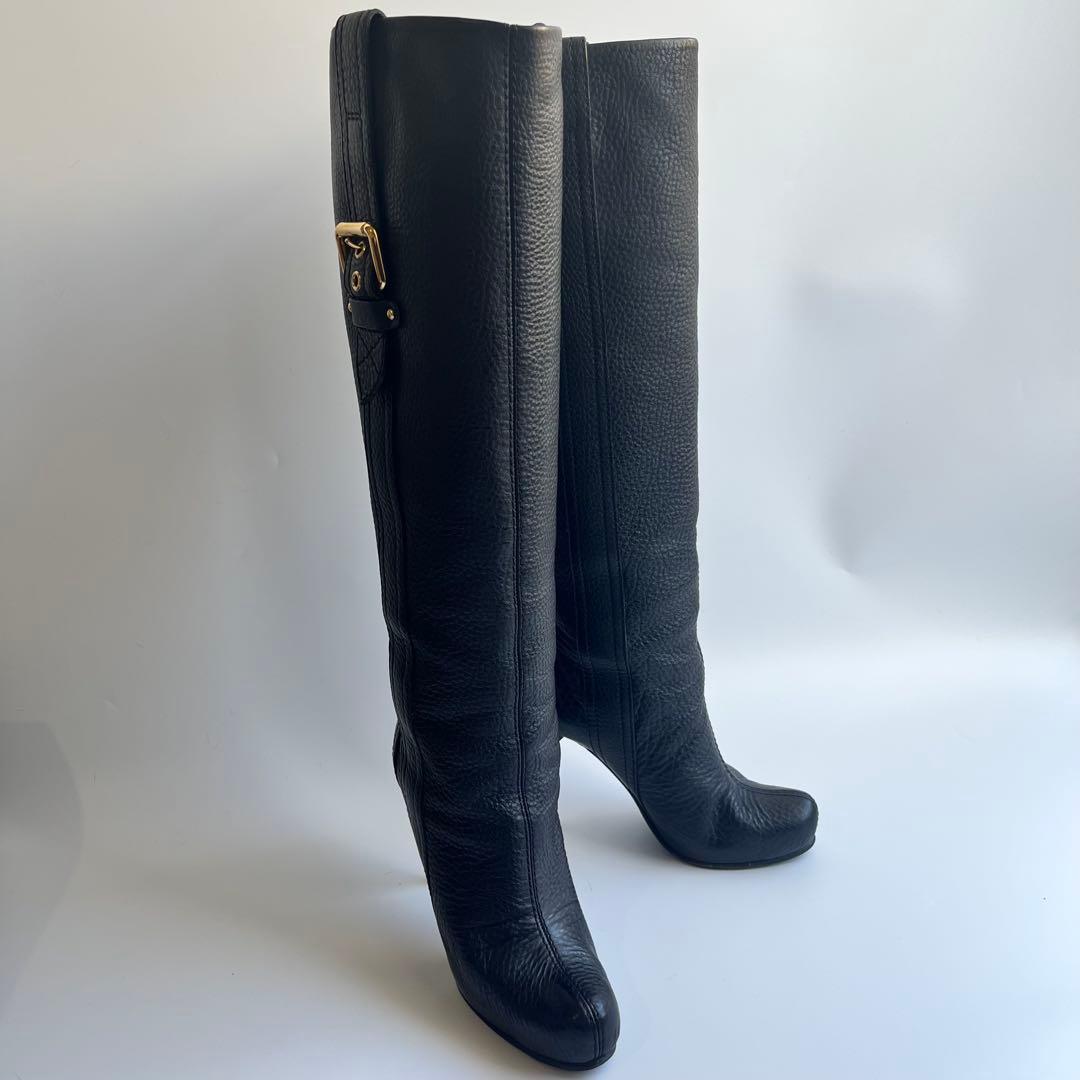 LOUIS VUITTON ルイス ヴィトン レザー ロングブーツ サイズ37