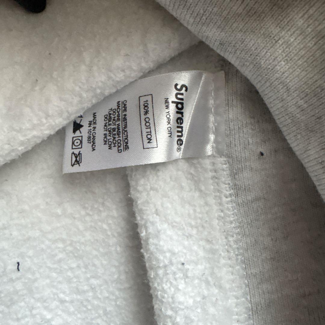 Supreme グレー ロゴ刺繍 スウェット サイズS