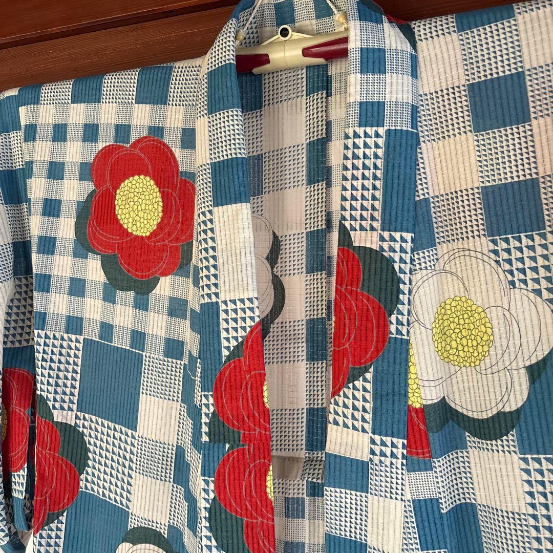 ★最終価格★DOUBLE MAISON 花柄チェック浴衣