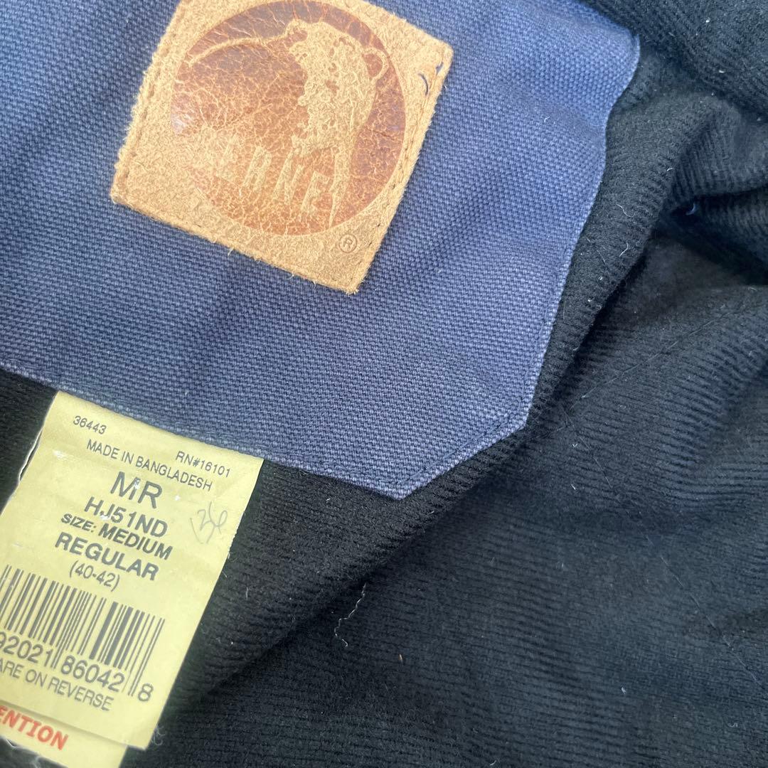 BERNE アクティブジャケット 企業ロゴ M フェード ダック地 短丈 古着