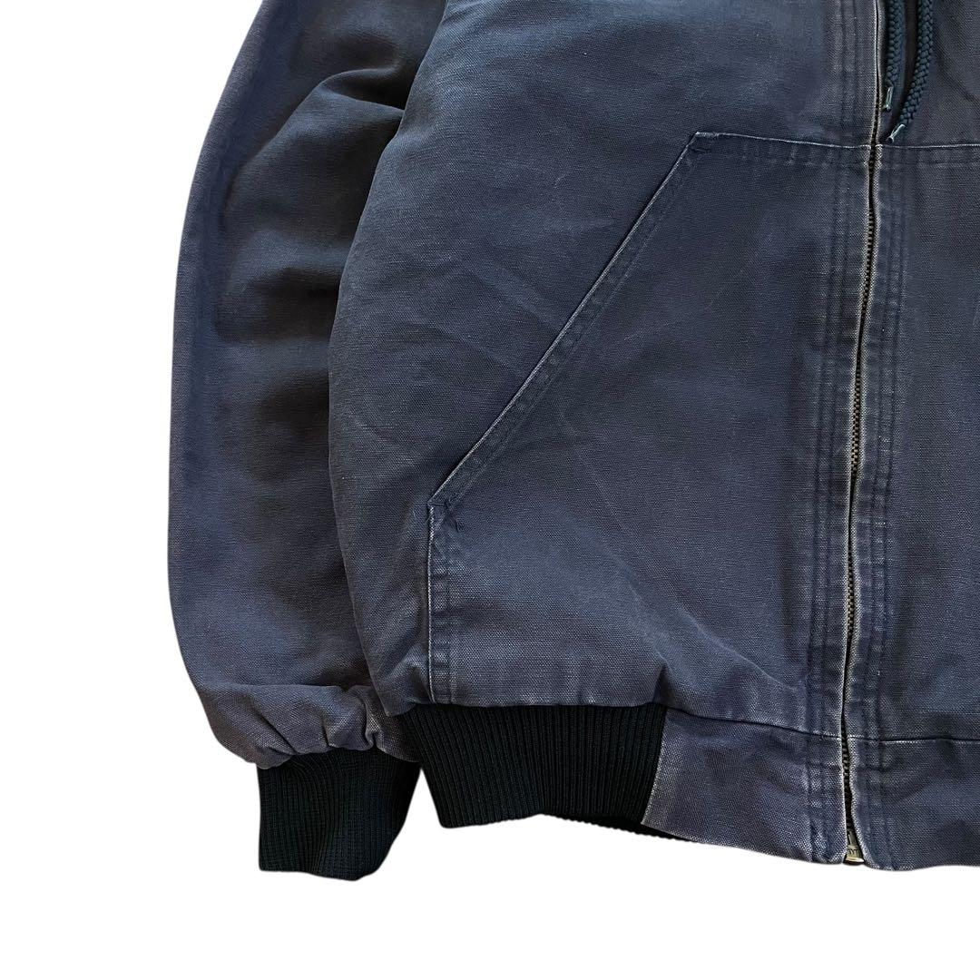 BERNE アクティブジャケット 企業ロゴ M フェード ダック地 短丈 古着