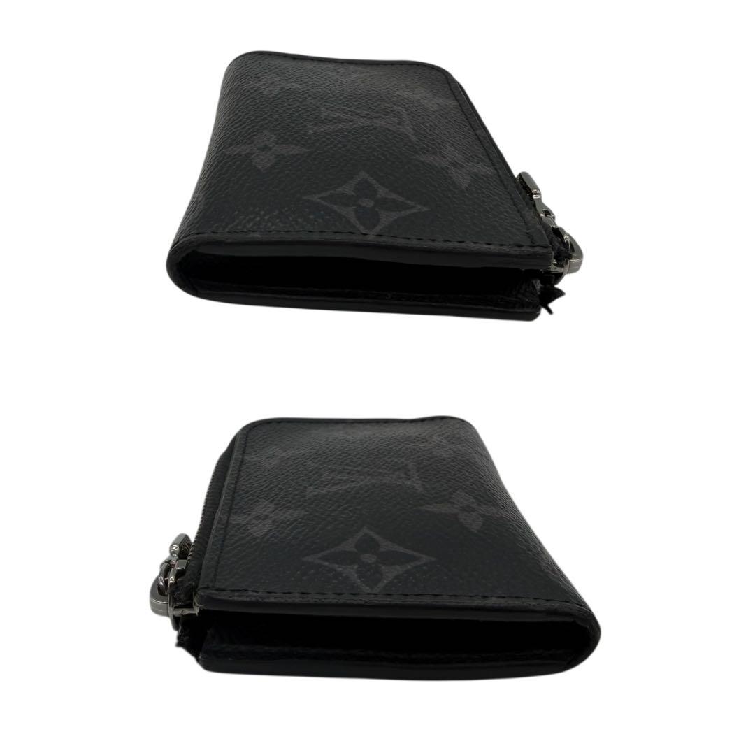 ルイヴィトン　ポルトモネジュール　ラウンドファスナー　モノグラム　エクリプス　黒