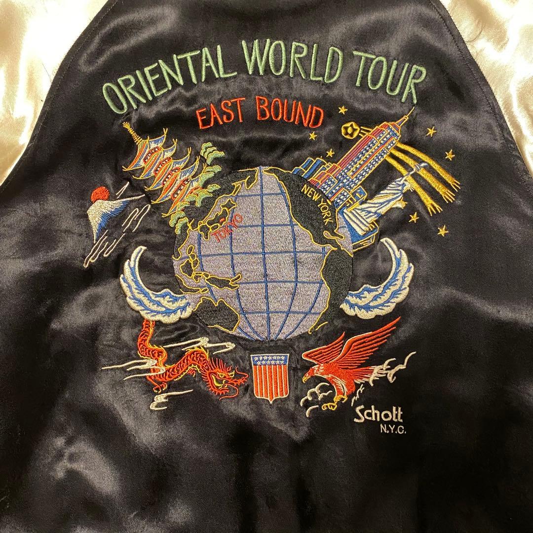 Wackkkさん専用 Schott スカジャン レーヨン素材 オリエンタルワ