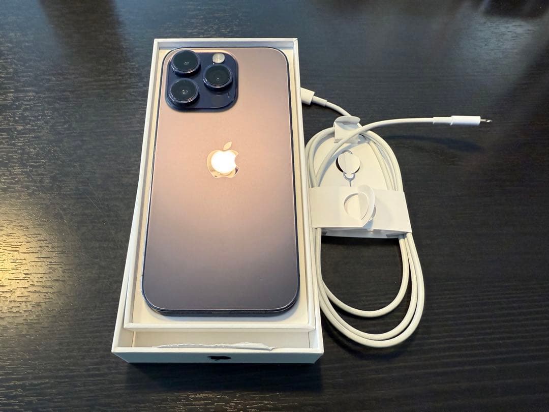 【美品】iPhone 14 Pro 128GB SIM フリー　ディープパープル