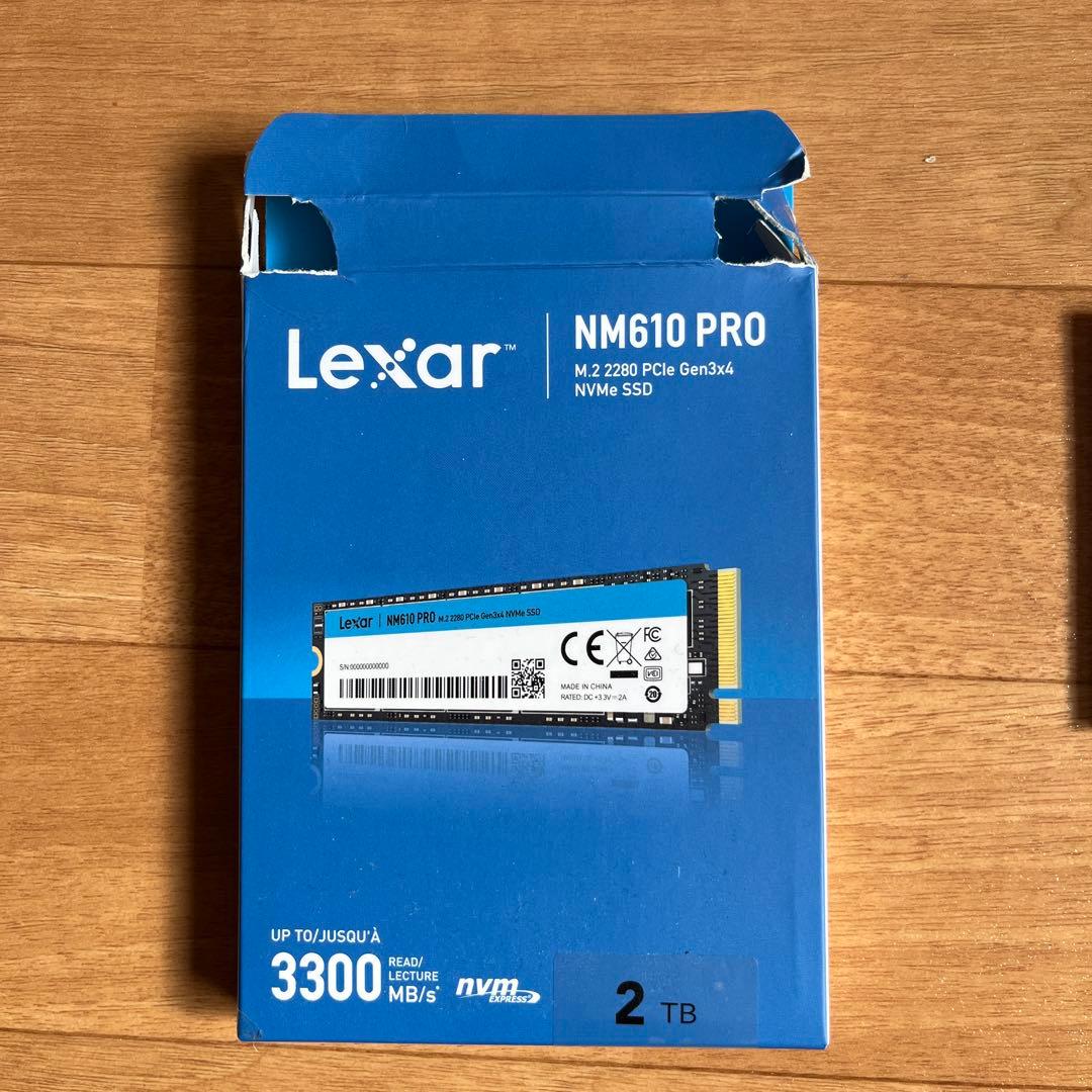 【開封済未使用】箱破有Lexar 2TB SSD NVMe NM610 PRO