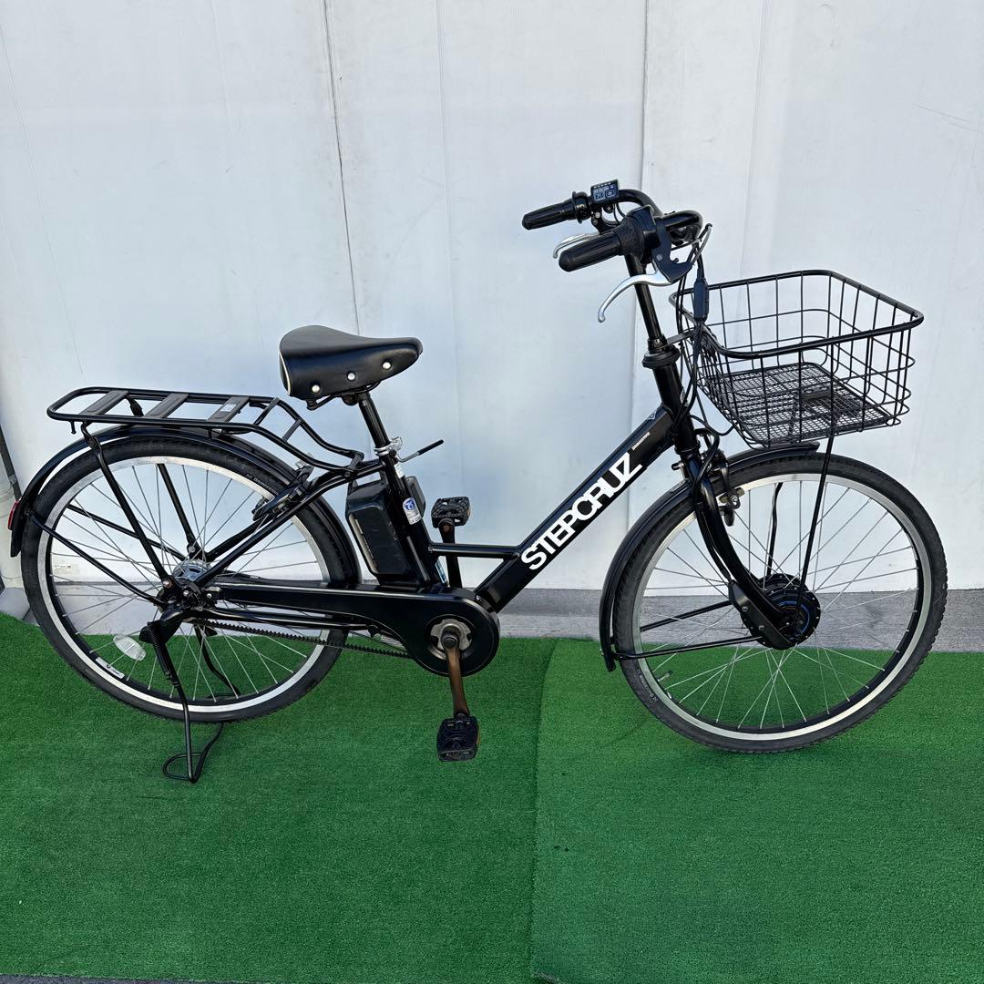 充電器無しSTEPCRUZアルベルト新型電動アシスト自転車26インチ ブラック
