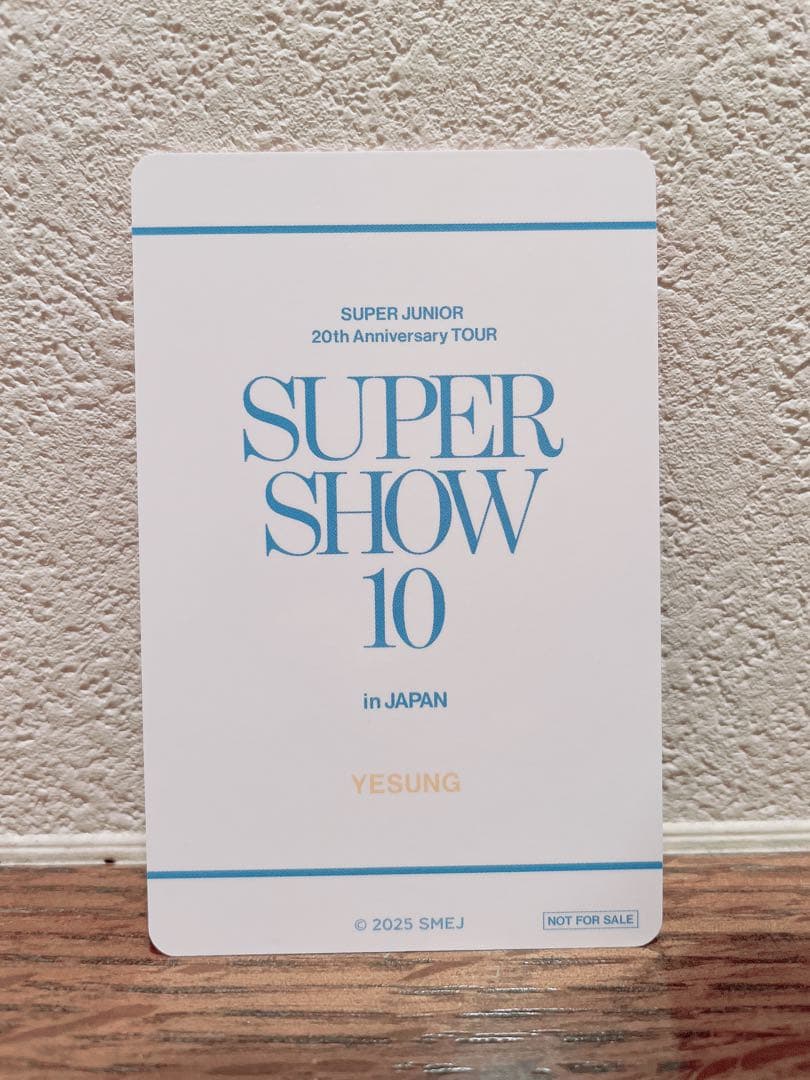 【美品】SJ SS10 日本限定 会場購入特典トレカ(イェソン)