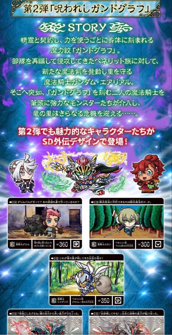 【匿名配送】SDガンダム外伝NEOカードダス 水星の魔女　第1弾　第2 弾