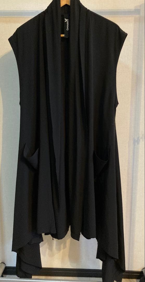 Ground Y ドレープ ロングジレ ベスト　ヨウジヤマモト