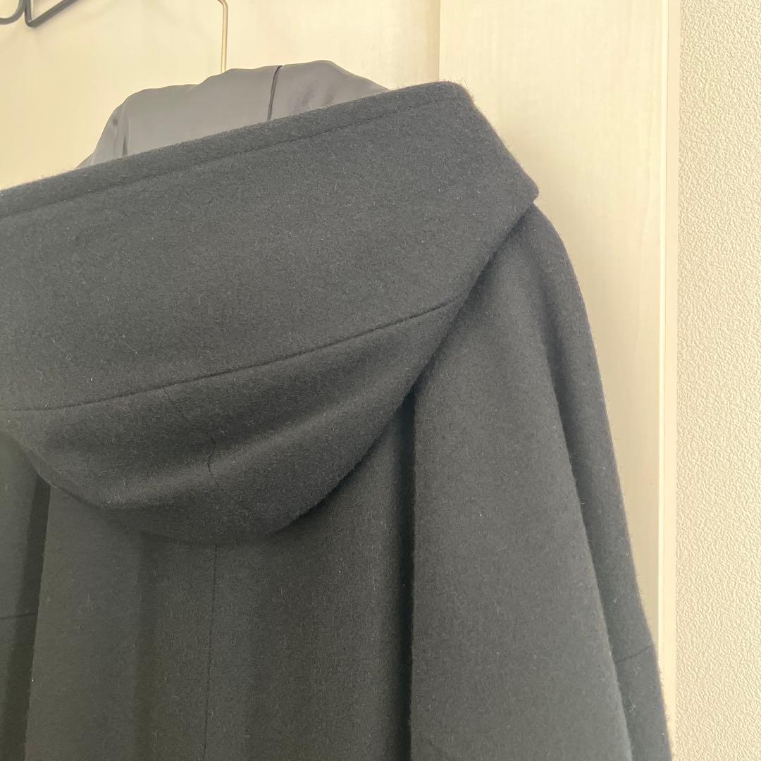 tenma180128　レイビームス　ドルマンダッフルコート　ブラック