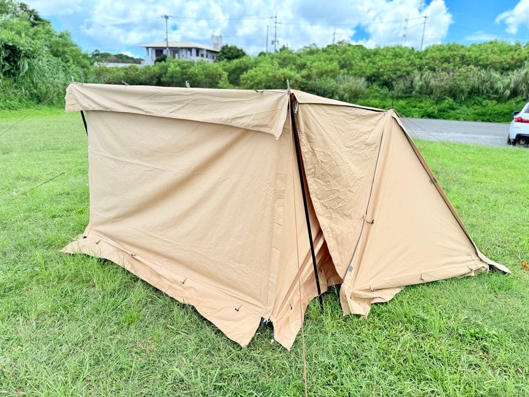 バンドック☆ソロベースex☆フロントウォール&純正二又ポール2本付☆人気の改良型