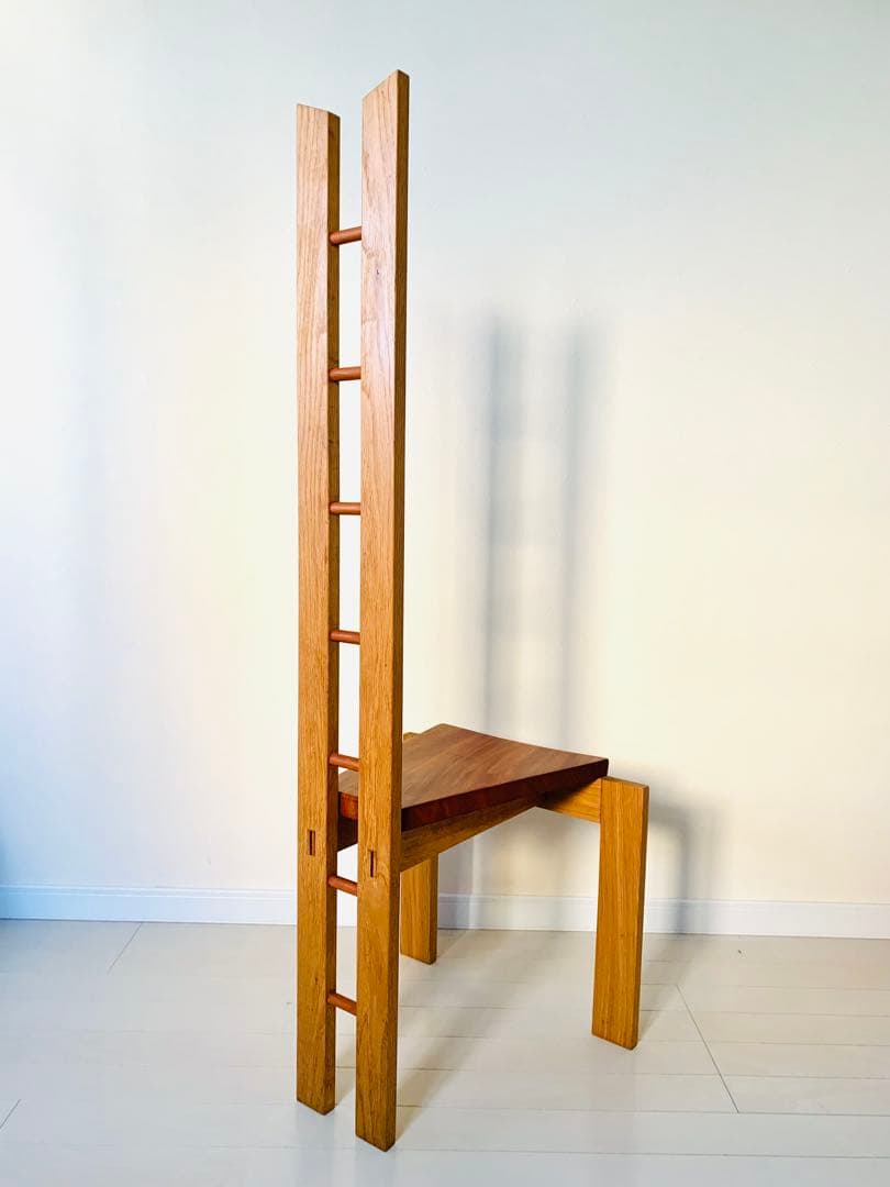 ◆森の工房CHATA◆ハイバックデザインチェア木製 高背椅子 架台