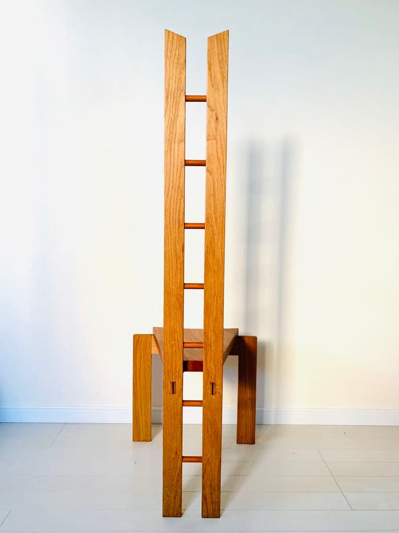 ◆森の工房CHATA◆ハイバックデザインチェア木製 高背椅子 架台