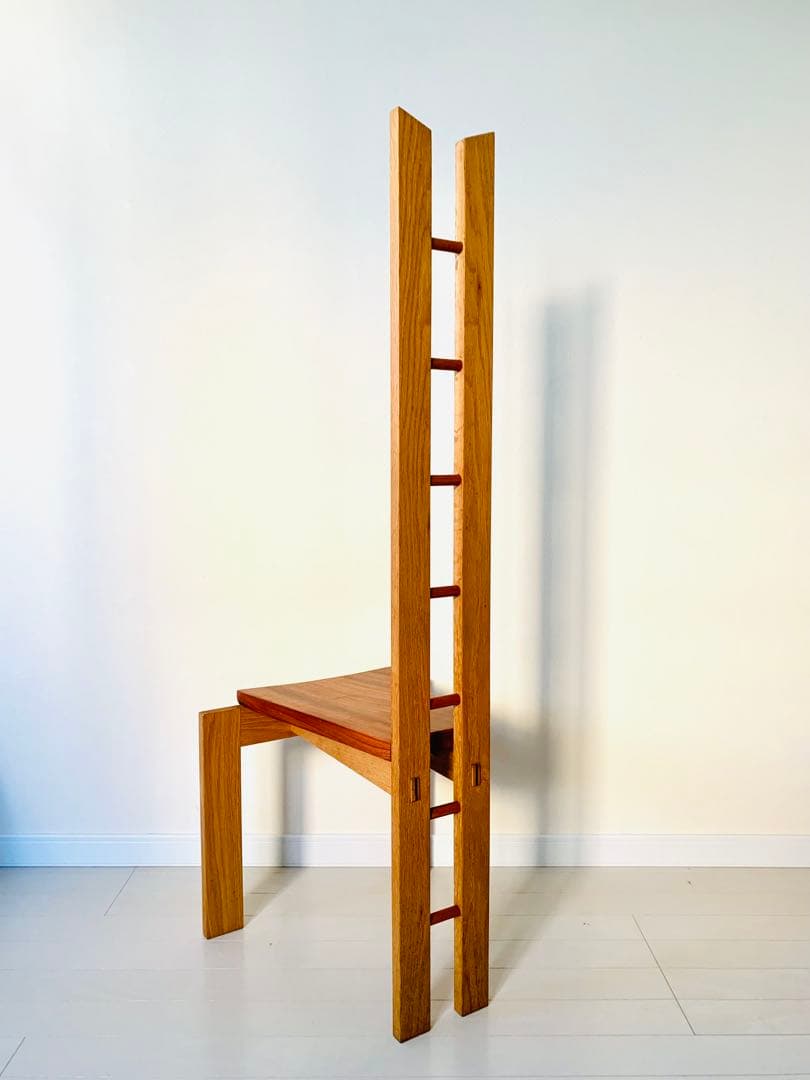 ◆森の工房CHATA◆ハイバックデザインチェア木製 高背椅子 架台