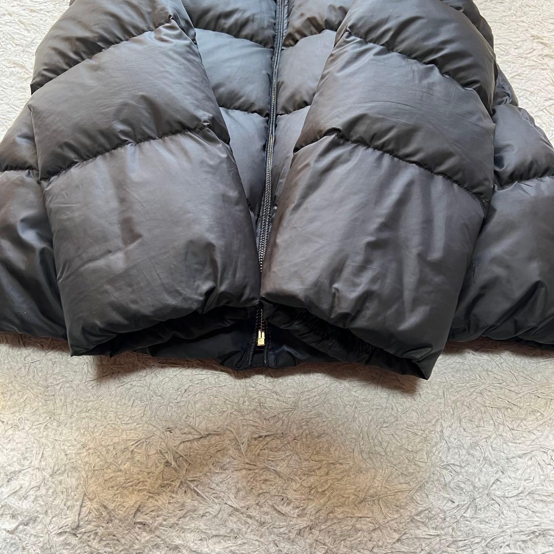 美品 ナノユニバース 西川ダウン 2wayダウンジャケット ファー付き 黒 36