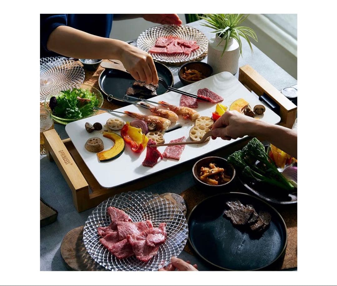 Princess テーブルグリル　竹　セラミック ホットプレート