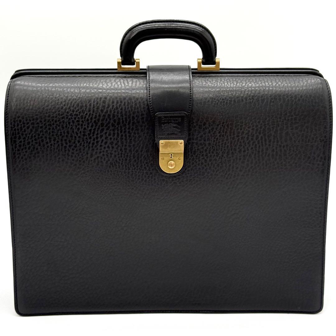 バーバリー メンズ カーフ レザー ダレス ドクター バッグ 黒 A4 ビジネス