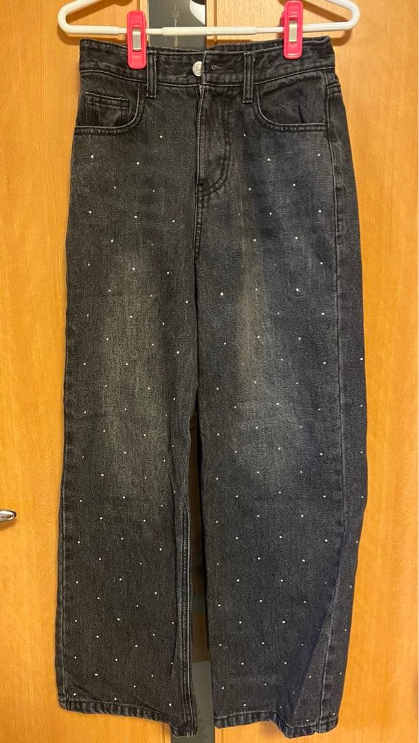 epine ラインストーンデニムパンツ