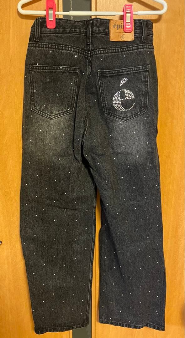 epine ラインストーンデニムパンツ