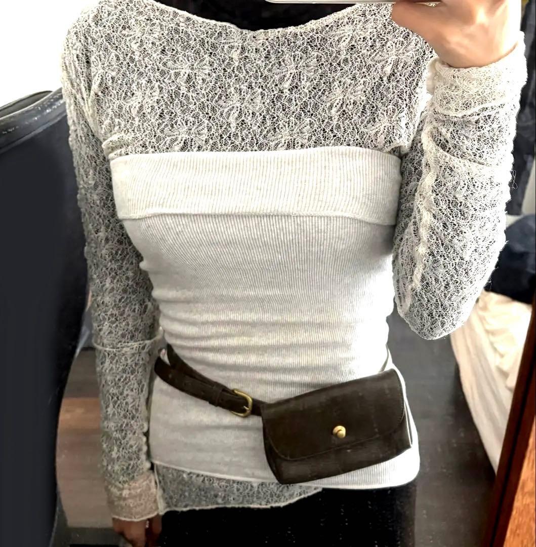 JUN MIKAMI レザーウエストポーチ