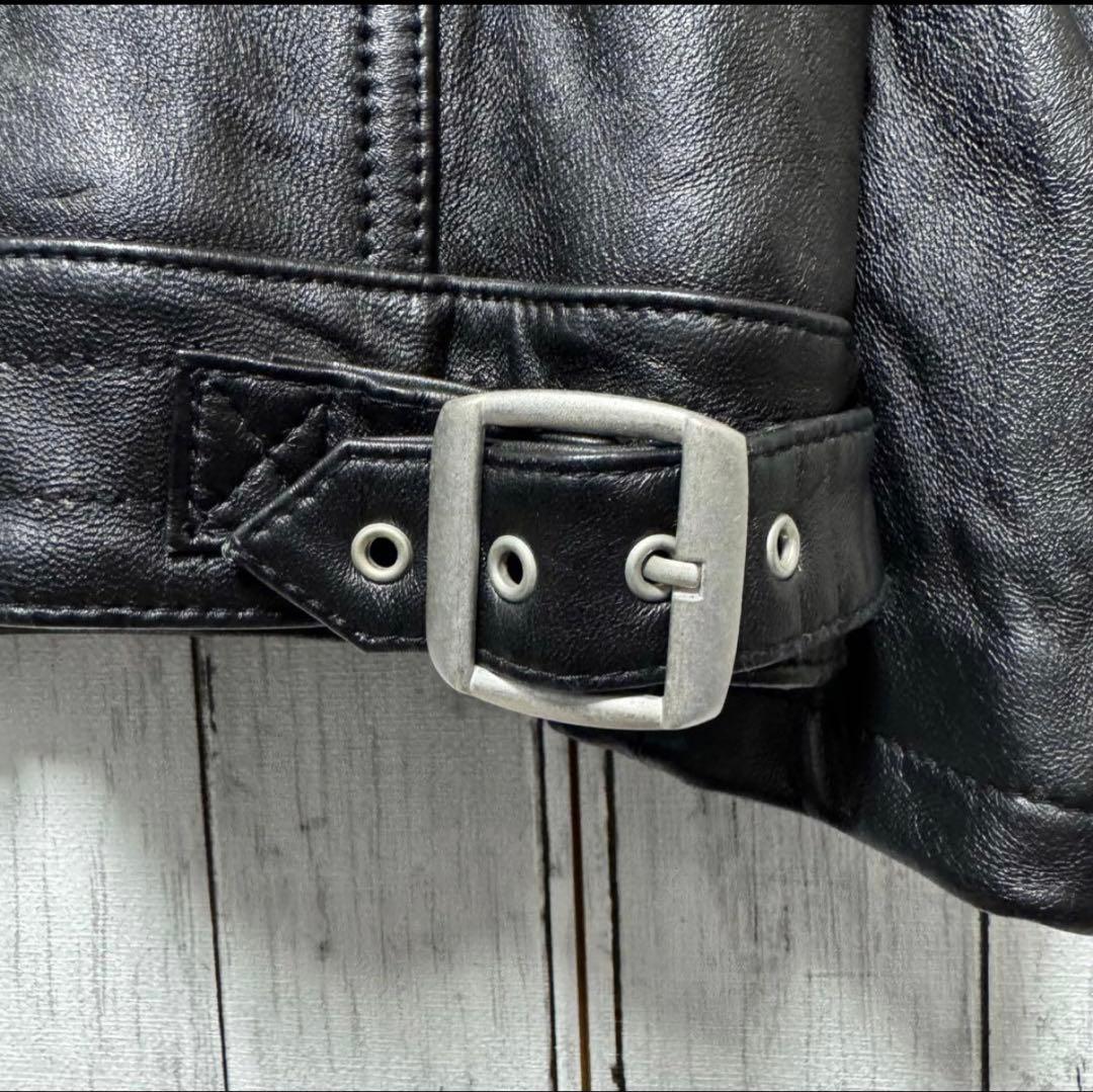 超美品！JACKROSE 羊革シングルライダースジャケット ラムレザー