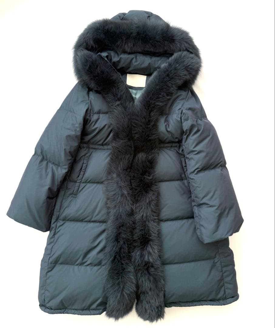 訳あり 極暖 フォックスファー大き目フードMYLAN ダウンコート 極上の着心地