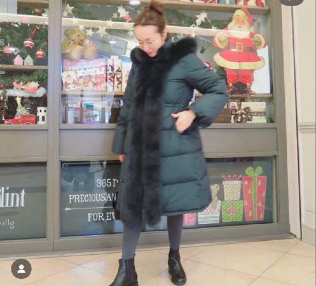 訳あり 極暖 フォックスファー大き目フードMYLAN ダウンコート 極上の着心地