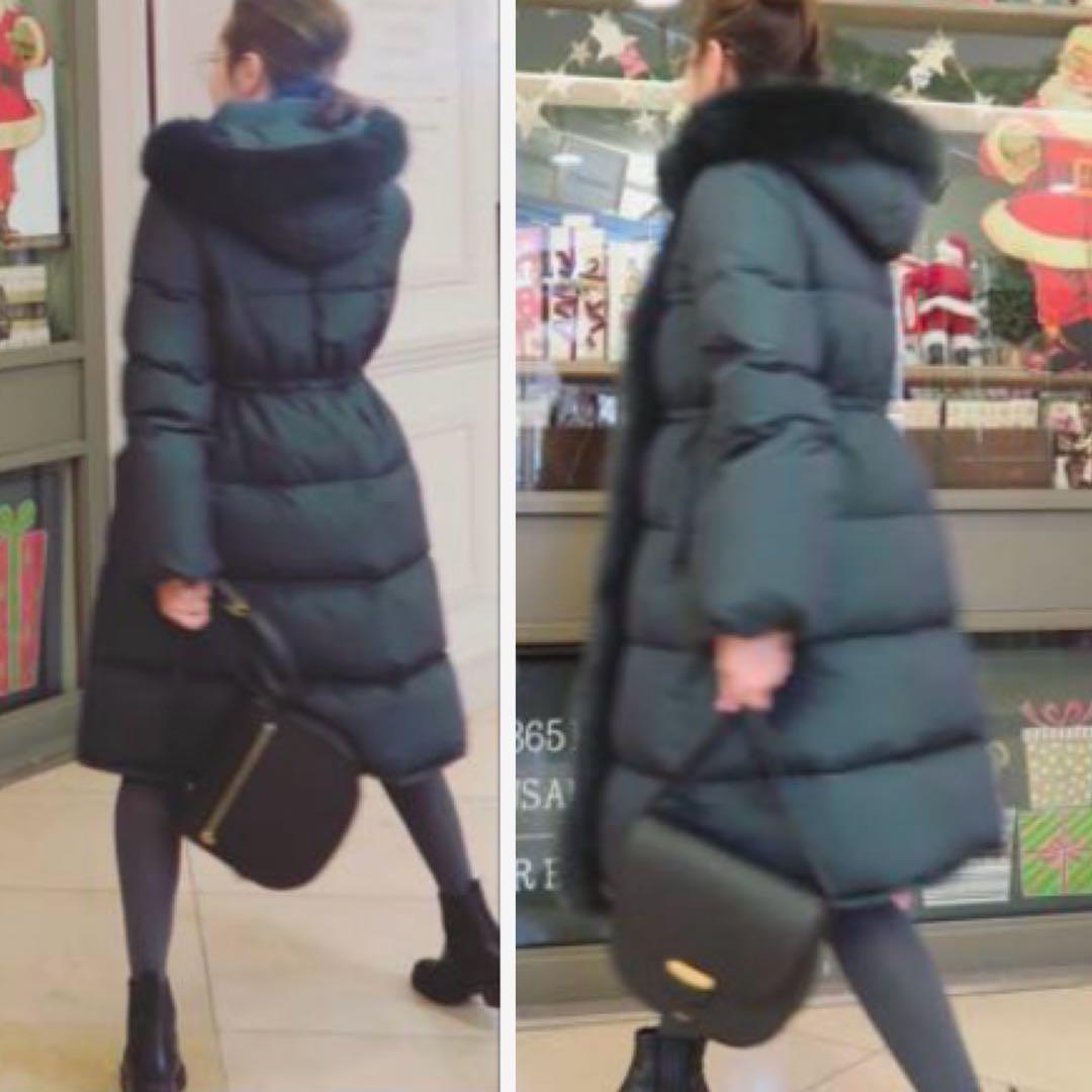 訳あり 極暖 フォックスファー大き目フードMYLAN ダウンコート 極上の着心地