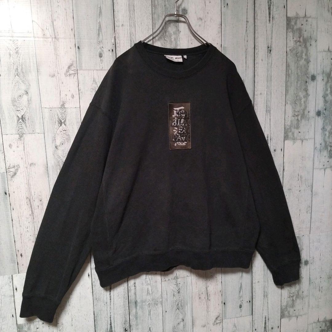 j66【人気Lサイズ】ブラックアイパッチ　刺繍ロゴ　スウェット　入手困難