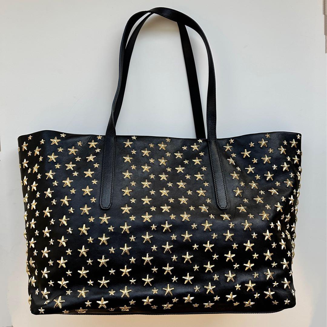 【美品】JIMMY CHOO 星スタッズ　レザートートバッグ
