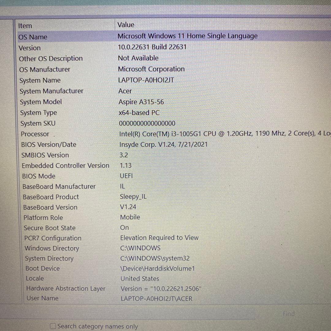 Acer Aspire A315-56 ノートPC