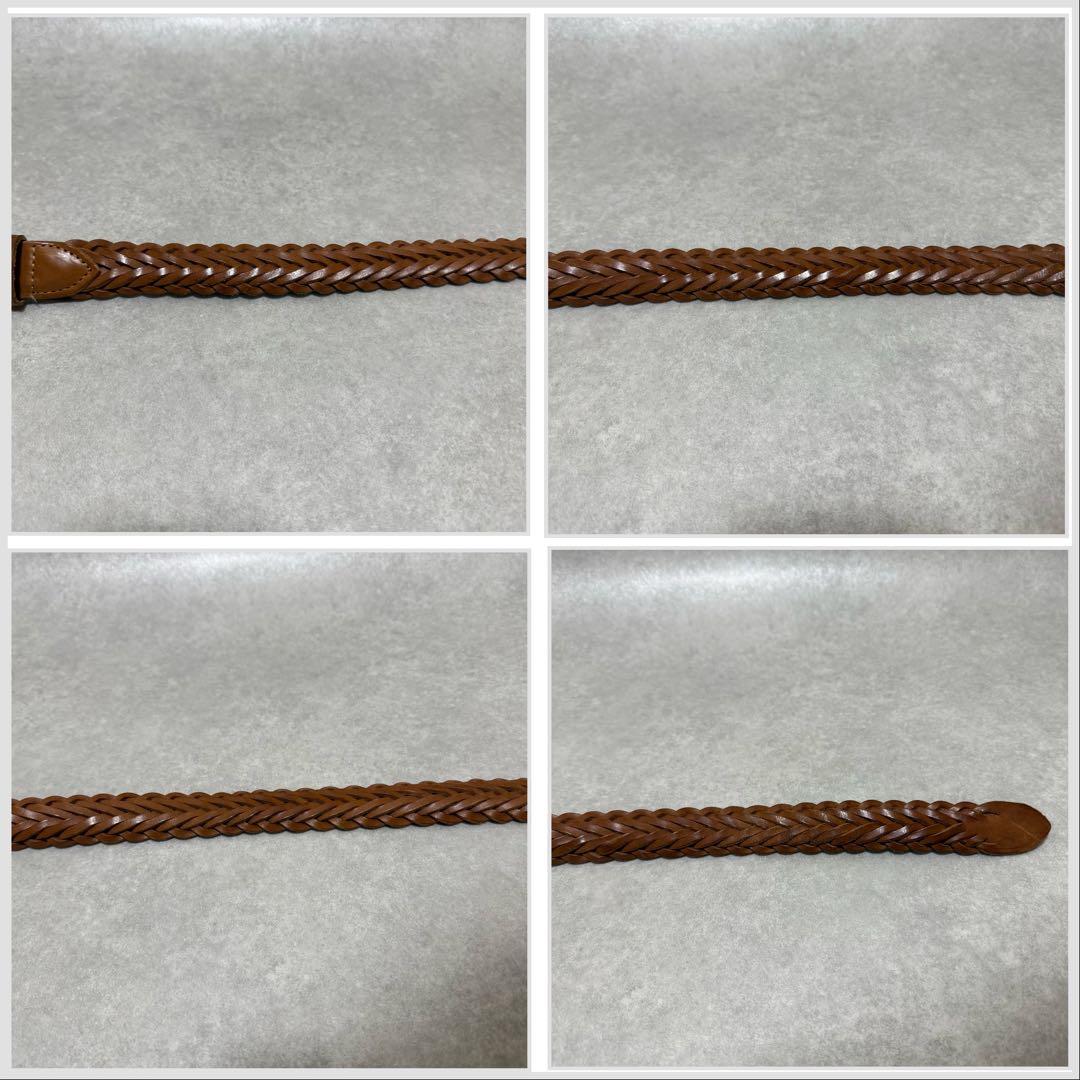 【ホワイトハウスコックス】レザーベルト　編み込み　ニュートン　30/75
