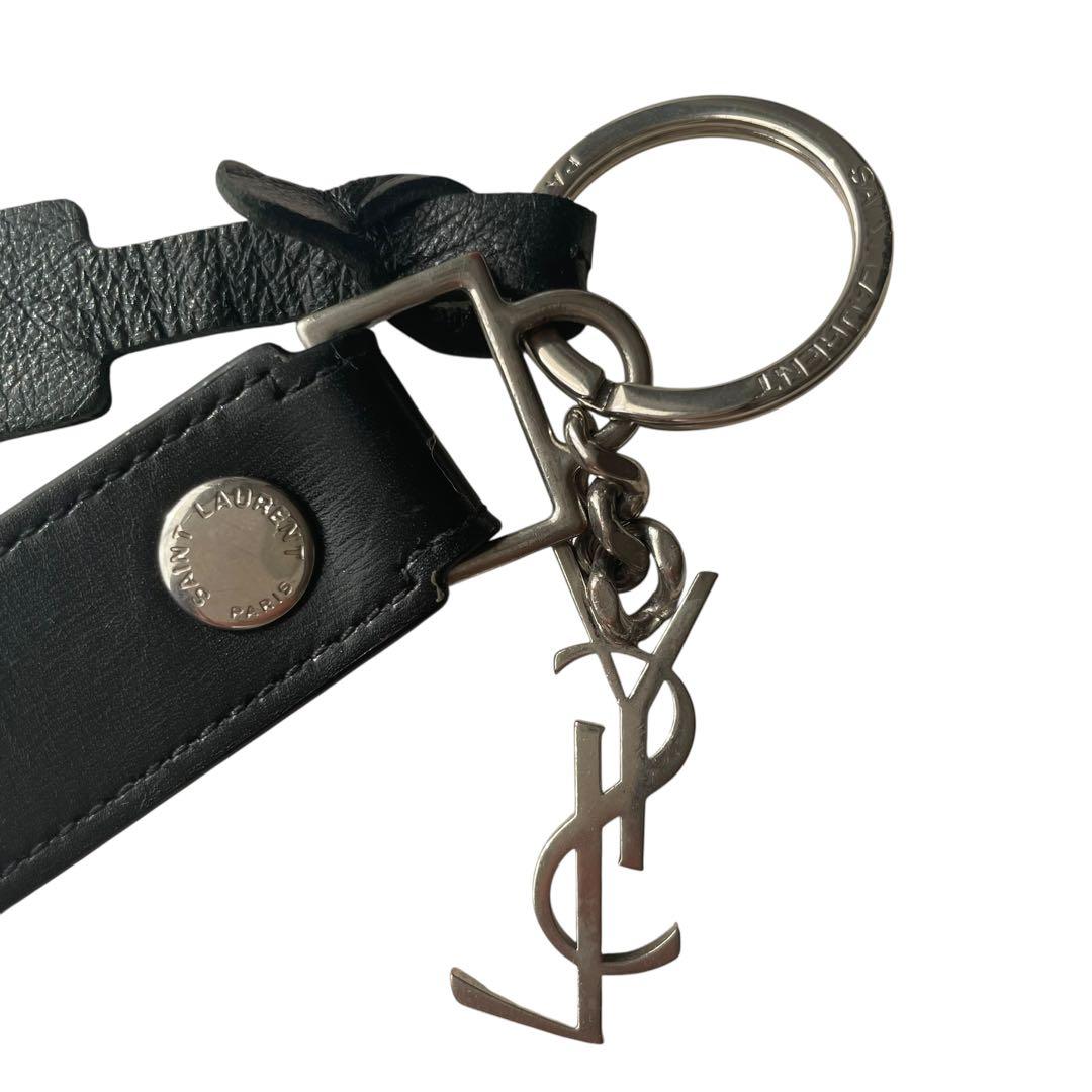 イヴサンローラン YSL カサンドラ キーホルダー キーリング ブラック