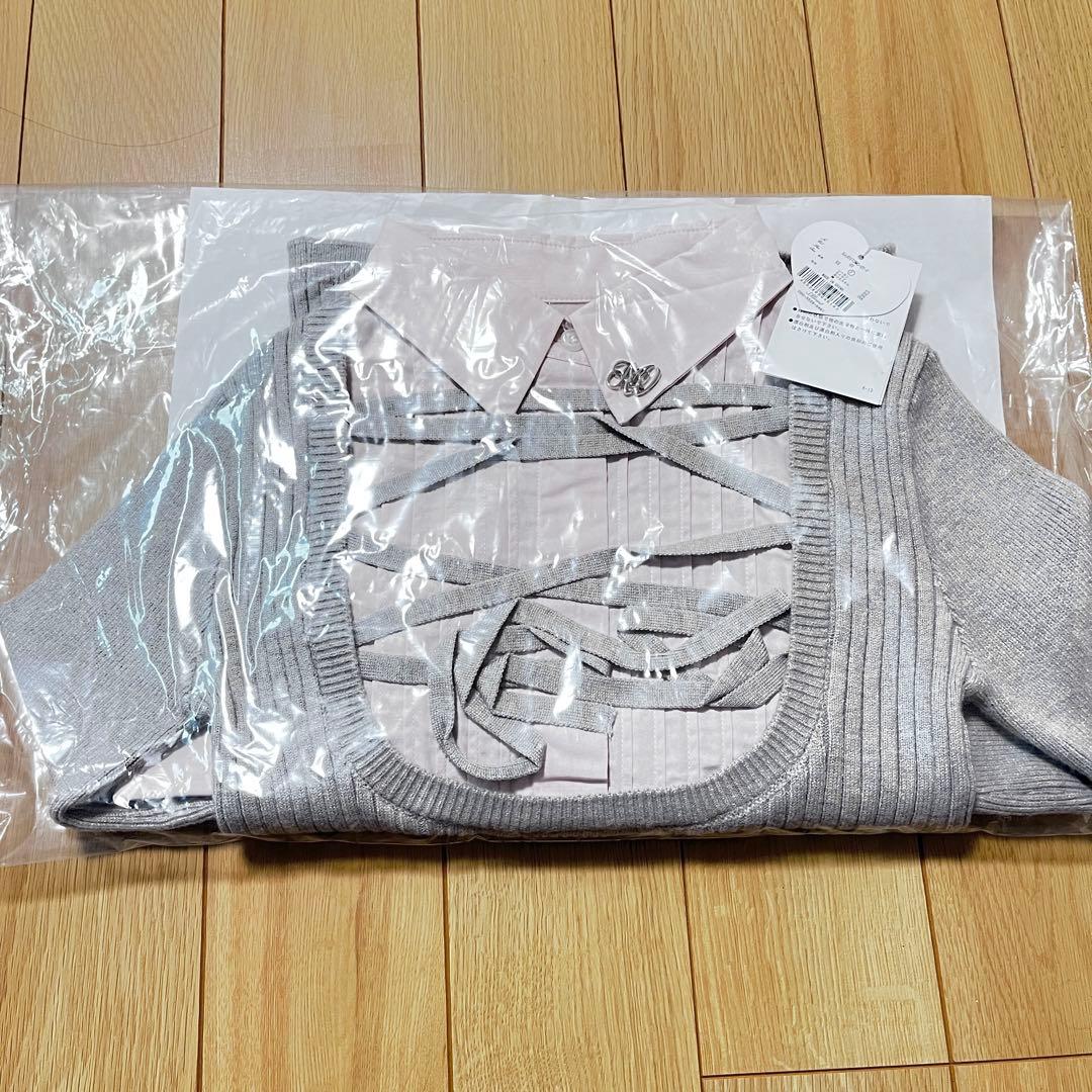 お値下げ❗️新品　HONEY MEW ハニーミュウ　レースアップドッキングトップス