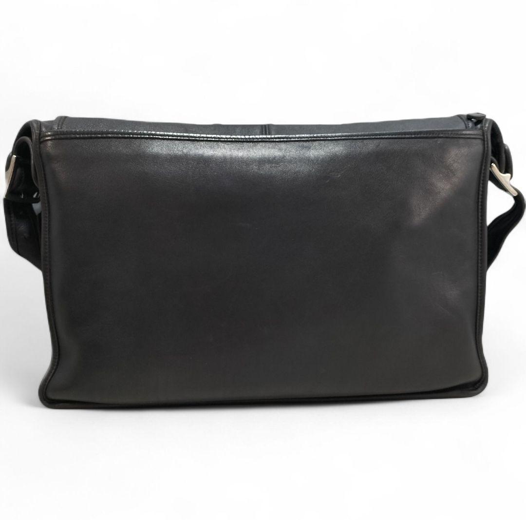 オールド コーチ 大容量 メッセンジャーバッグ 斜め掛け ショルダー 本革 黒