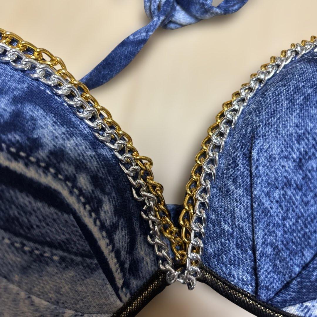d.i.aデニム風チェーン付きミセブラ