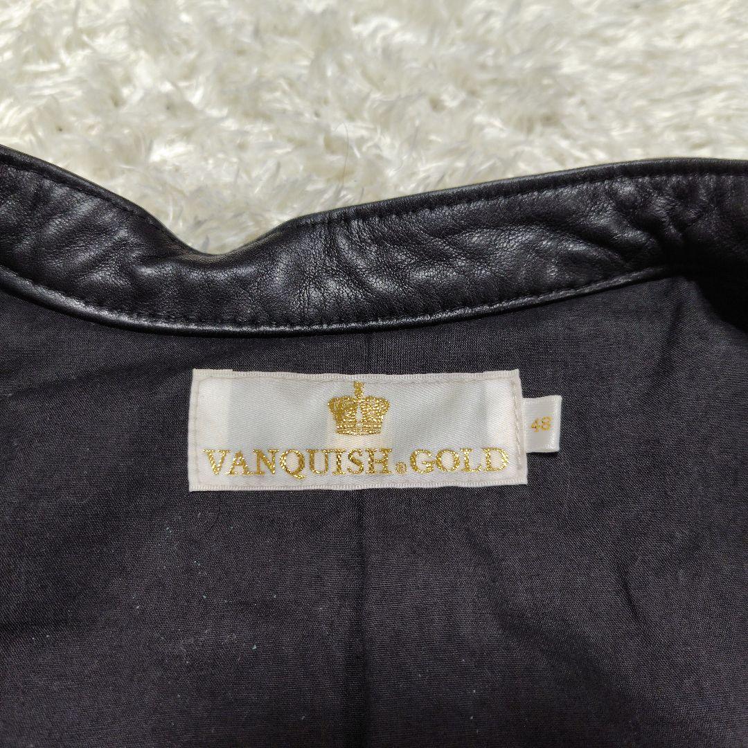 ヴァンキッシュゴールド　ジャケット　レザー　ラム　羊革　キルティング　48