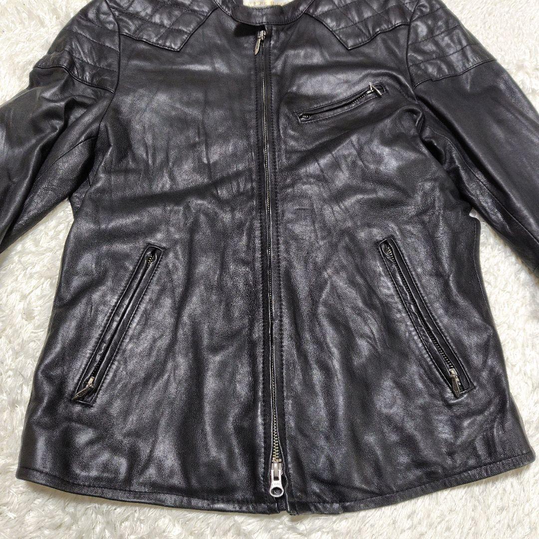 ヴァンキッシュゴールド　ジャケット　レザー　ラム　羊革　キルティング　48