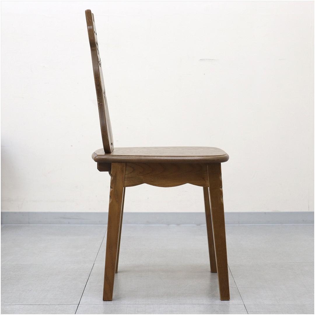 パリの雑貨屋 F-970 ネコチェア 椅子 木製 天然木 タモ材 玄関 チェア