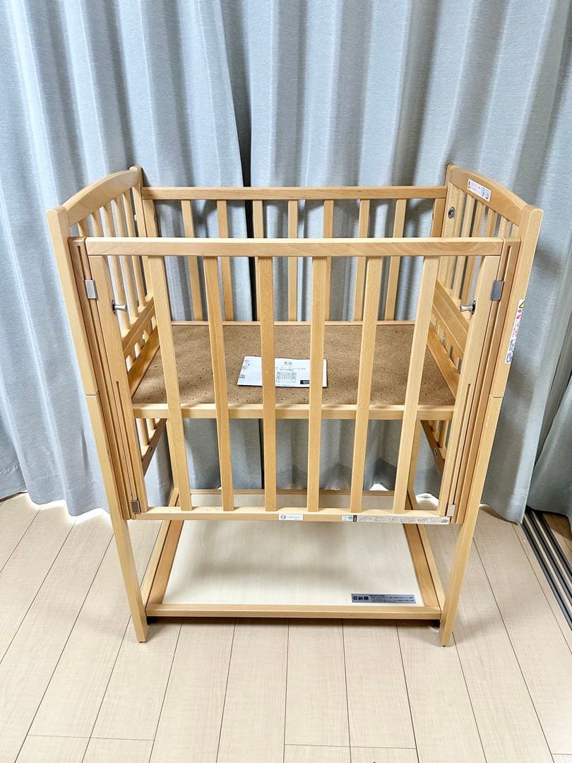 良品 ヤマサキ コンパクトベッド ツーオープン ミニミニ ベビーベッド 日本製