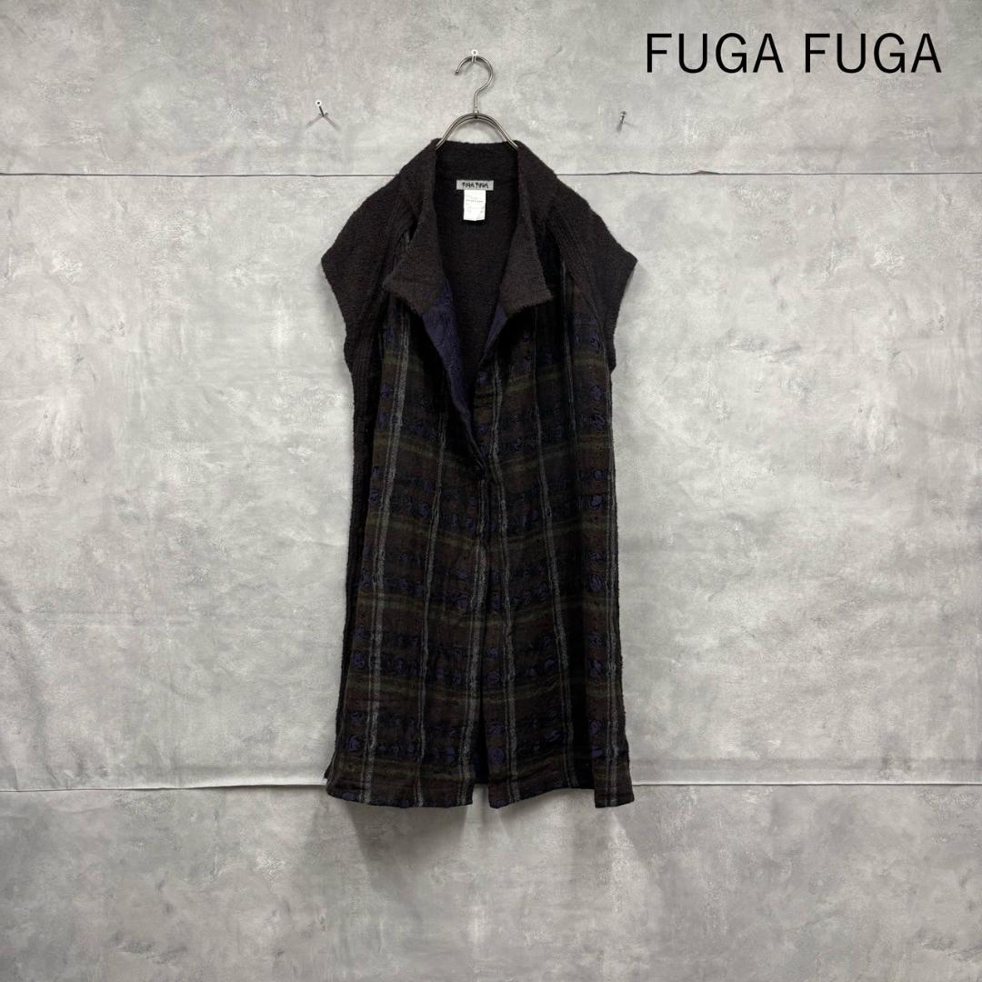 FUGA FUGA 前開き ウール デザインワンピース 日本製 N1724